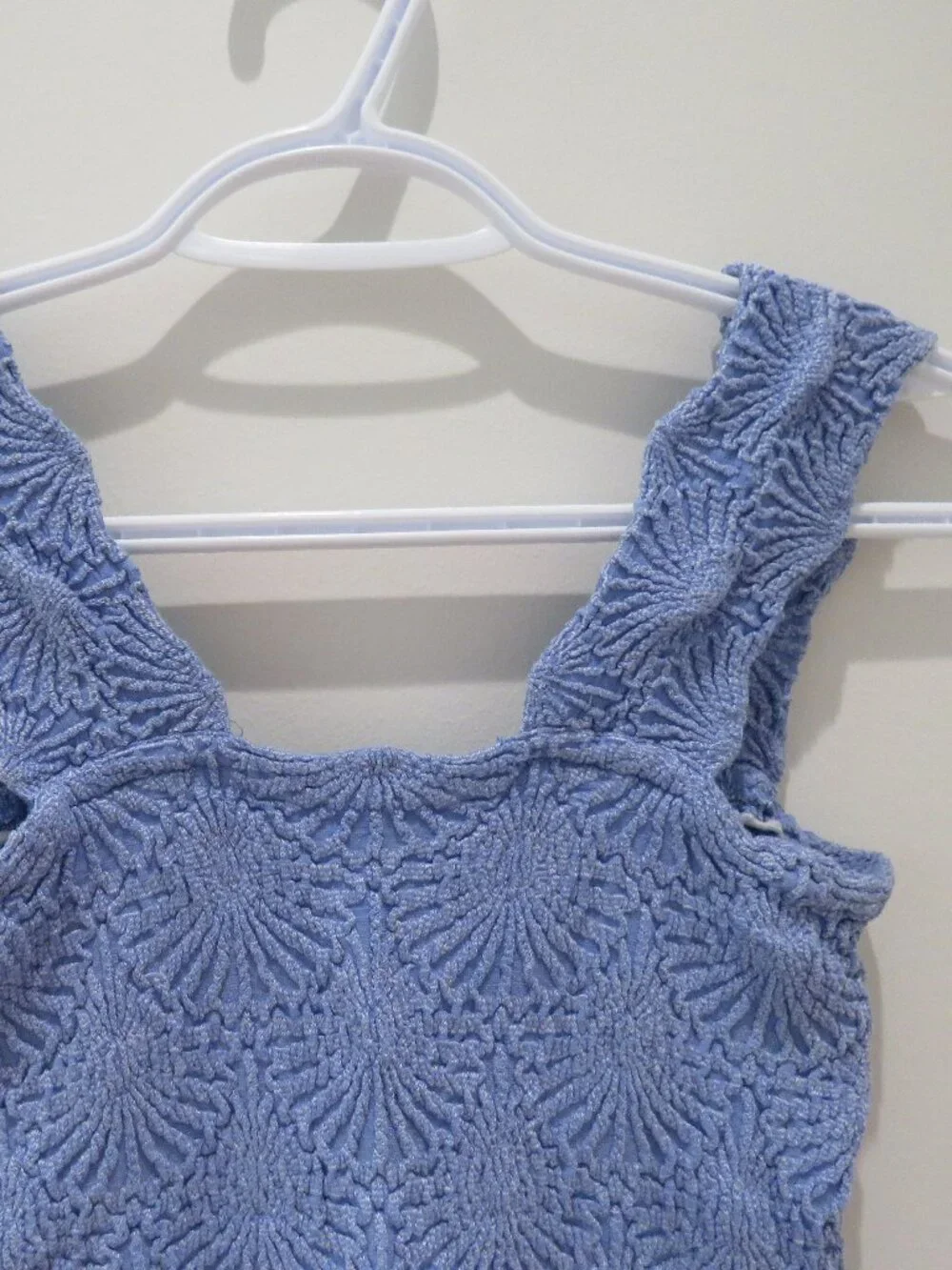 INTIMATELY FREE PEOPLE Love Letter Cami Top Amparo Blue Texture Floral Pastel - Picture 9 of 12